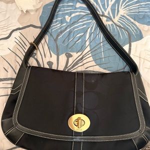 Black coach shoulder bag